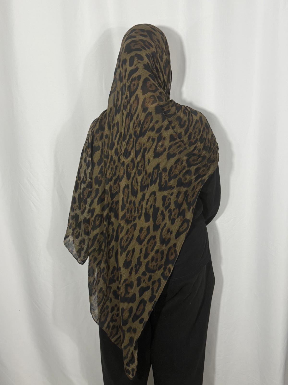100% Modal Leopard Print Hijab